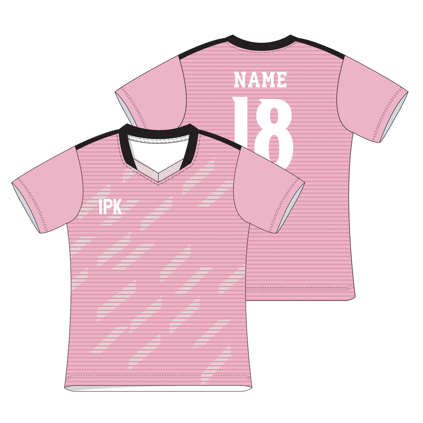 Rain | Pink Custom V-neck Unisex Soccer Jersey