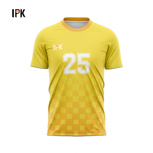 Chess | Yellow Custom V-neck Unisex Soccer Jersey