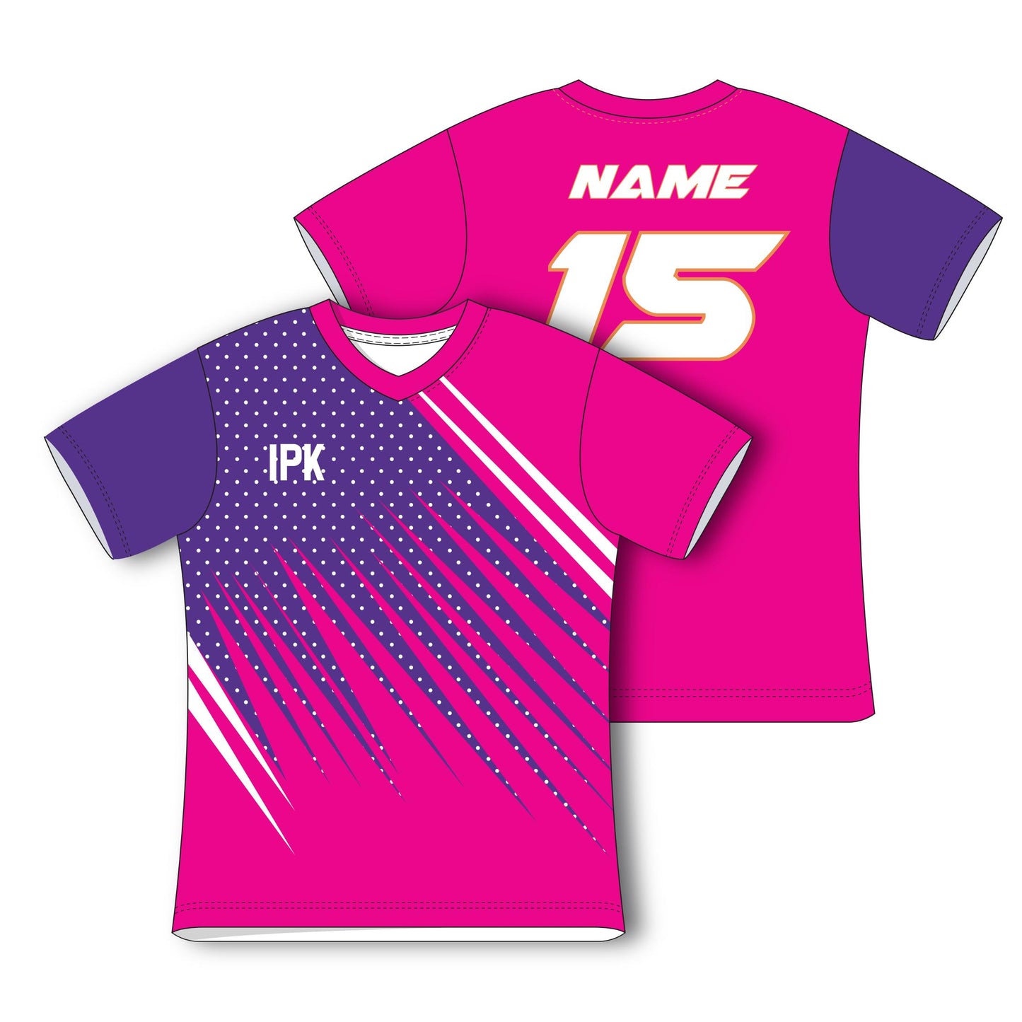 Neon | Pink Custom V-neck Unisex Soccer Jersey