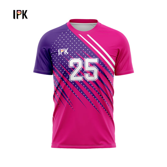 Neon | Pink Custom V-neck Unisex Soccer Jersey