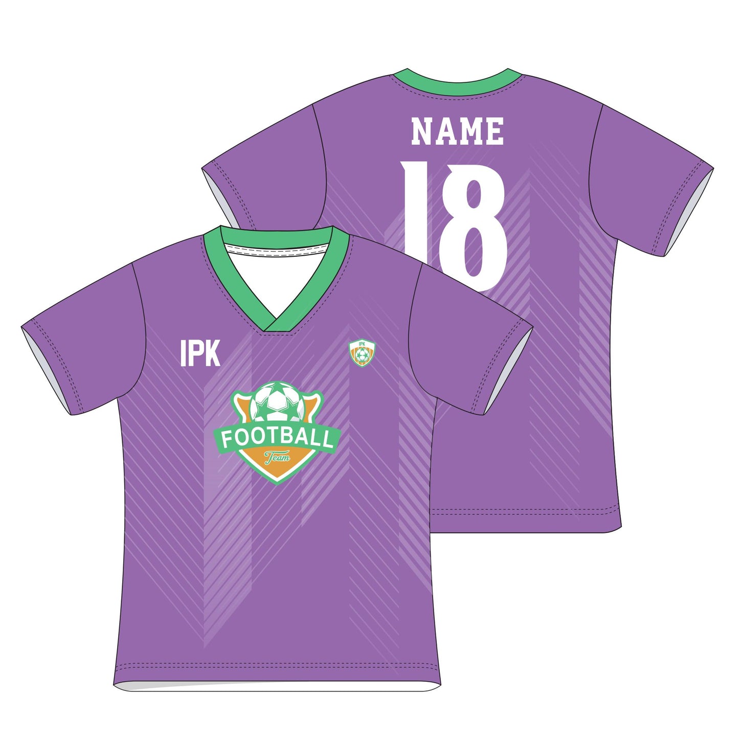 Focus | Purple Custom V-neck Unisex Soccer Jersey