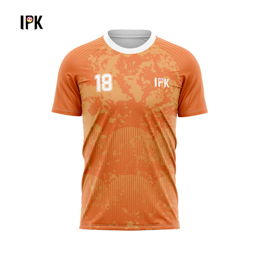 Dynamic | Orange Custom V-neck Unisex Soccer Jersey