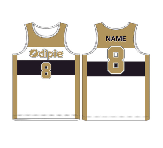 King Kong | Brown Customized V-Neck Sleeveless Basketball Jersey