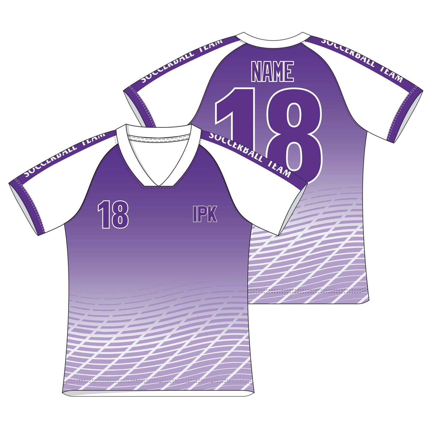 Spectrum | Purple Custom V-neck Unisex Soccer Jersey