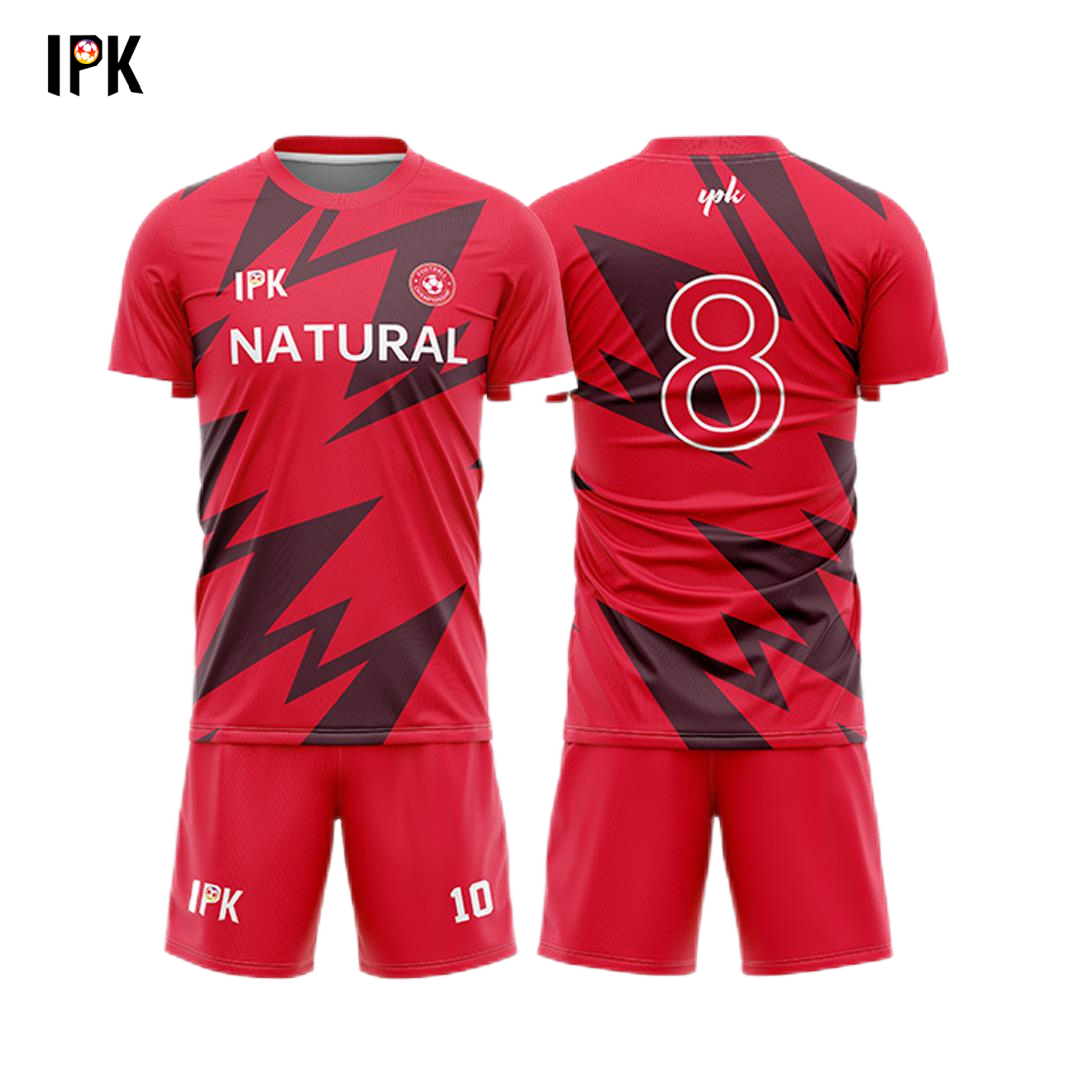 Classic05 | Red Custom Round neck Unisex Soccer Jersey