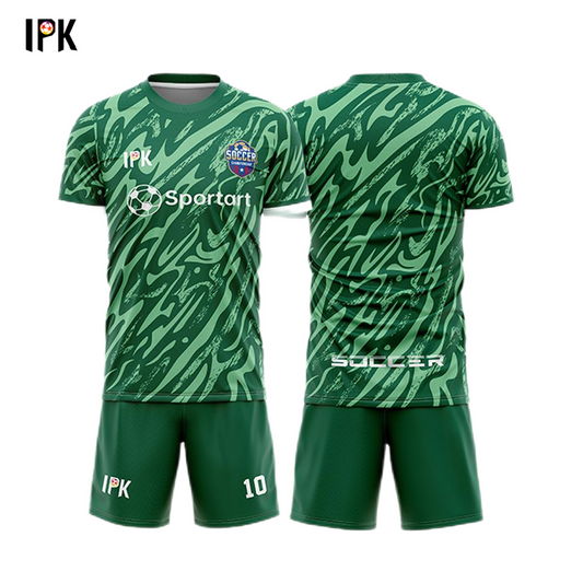 Maverick | Green Custom Round neck Unisex Soccer Jersey