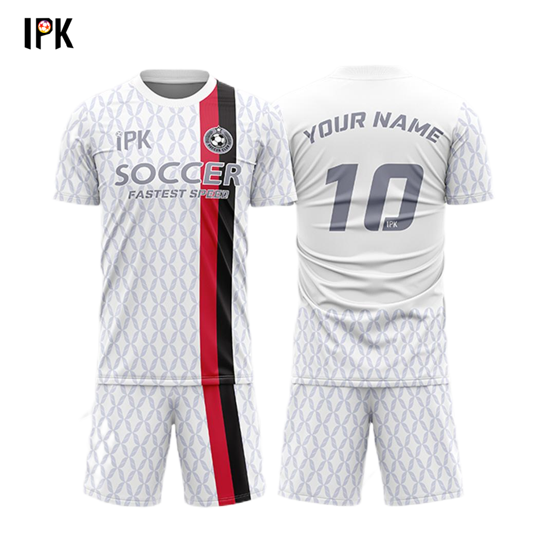 Nexus | White Custom Round neck Unisex Soccer Jersey